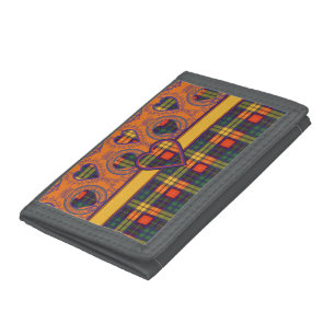 Buchanan clan Plaid Scottish tartan Tri-fold Wallet
