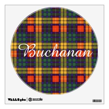 Buchanan Clan Plaid Scottish Tartan Wall Sticker by TheTartanShop at Zazzle