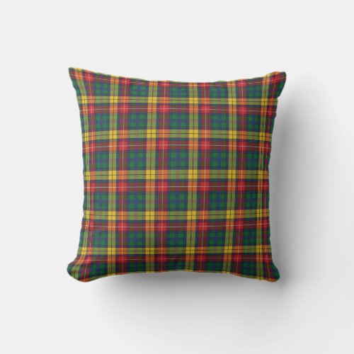 Buchanan Clan Plaid Tartan Pattern  Throw Pillow