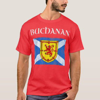 Buchanan Clan Scottish Name Scotland Flag T-Shirt