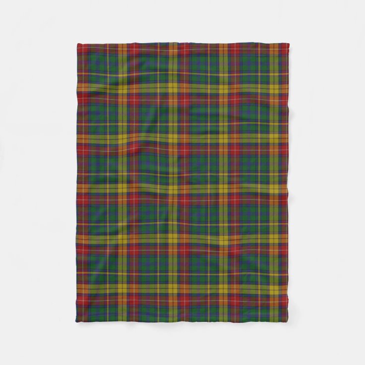 Buchanan Clan Tartan Plaid Fleece Blanket Zazzle