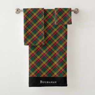 Buchanan Clan Tartan Plaid Pattern Bath Towel Set