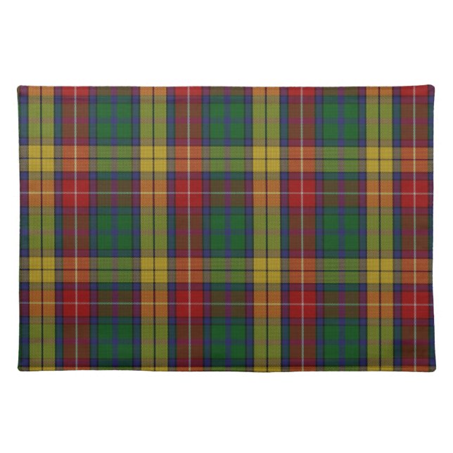 Buchanan Clan Tartan Plaid Pattern Cloth Placemat (Front)