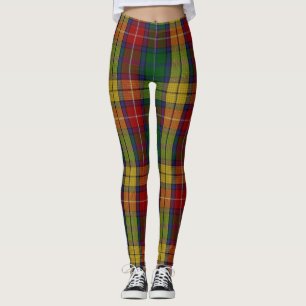 Buchanan Clan Tartan Plaid Pattern Leggings