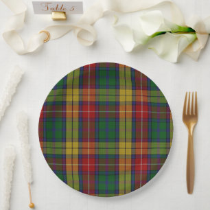 Buchanan Clan Tartan Plaid Pattern Paper Plates