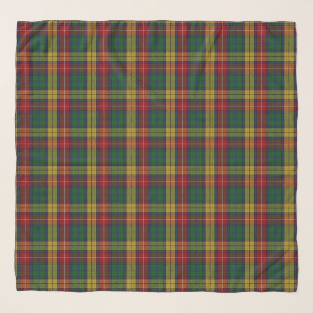 Buchanan Clan Tartan Plaid Pattern Scarf (Front)