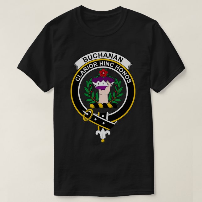 Buchanan Crest Tartan Clan Scottish Clan T-Shirt (Design Front)