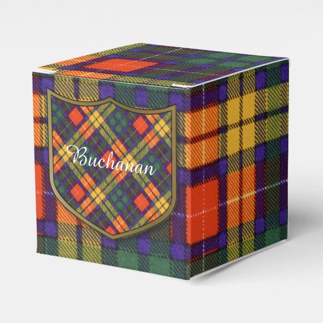 Buchanan Family clan Plaid Scottish kilt tartan Favor Boxes (Front Side)