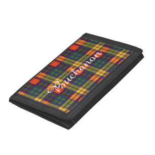 Buchanan Family clan Plaid Scottish kilt tartan Trifold Wallet