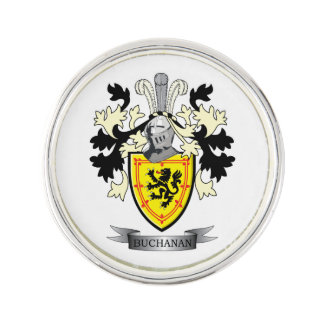 Buchanan Family Crest Coat of Arms Lapel Pin