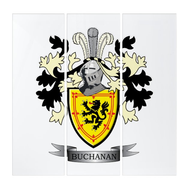 Buchanan Family Crest Coat Of Arms Triptych | Zazzle.com