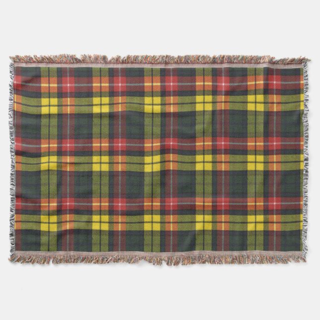 Buchanan M Original Scottish Tartan Throw Blanket (Front)