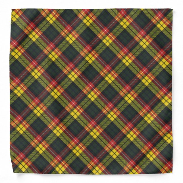 Buchanan Modern Original Scottish Tartan Bandana (Front)