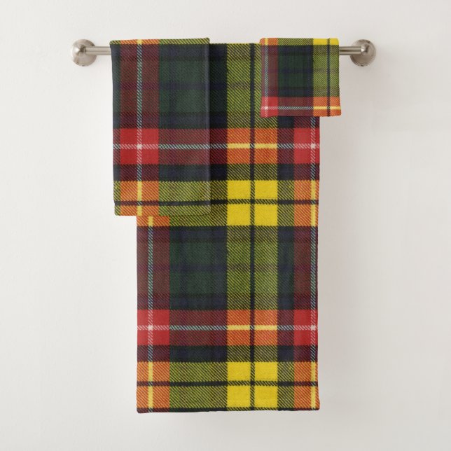 Buchanan Modern Original Scottish Tartan Bath Towel Set (Insitu)