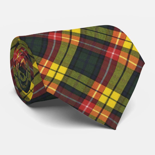 Buchanan Modern Original Scottish Tartan Neck Tie (Rolled)