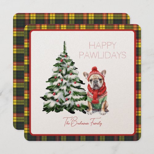 Buchanan Modern Tartan Happy Pawlidays Dog