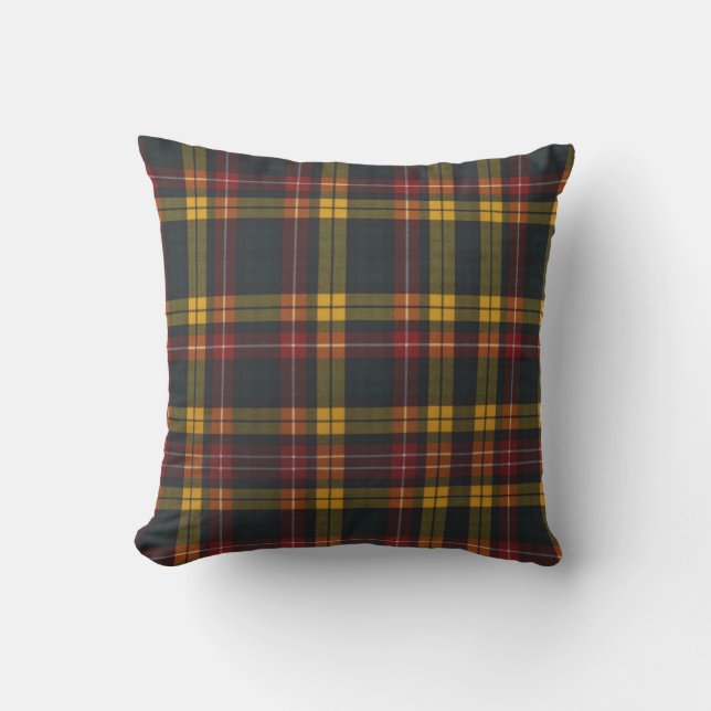 Buchanan Modern Tartan Throw Pillow (Front)