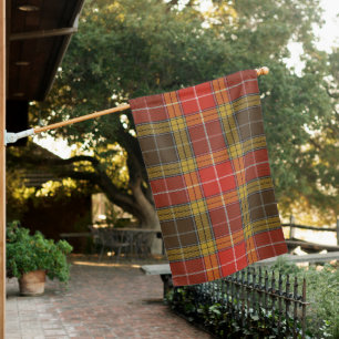 Buchanan Old Set Weathered Clan Tartan House Flag