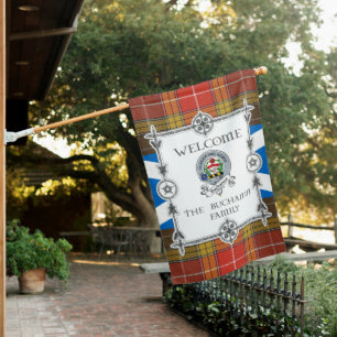 Buchanan Old Set Weathered Tartan Garden Flag - Cl