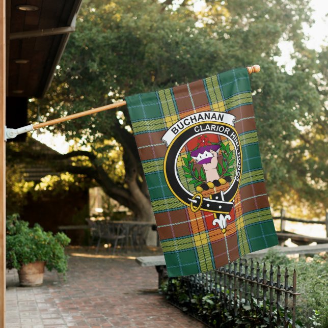 Buchanan Old Sett Tartan Flag Clan Badge (In SItu)