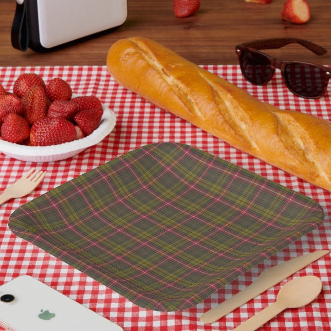 Buchanan Scottish Clan Tartan  Paper Plates (Picnic)