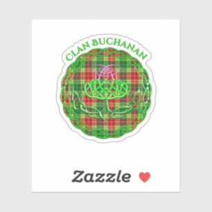 Buchanan Scottish Tartan Celtic Thistle Sticker