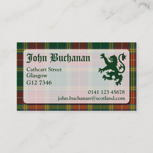 Buchanan Tartan Business Card (Front)