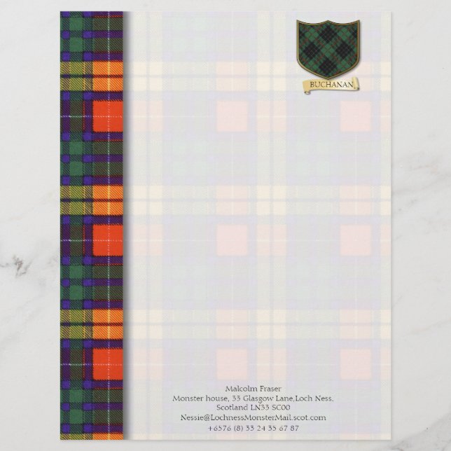 Buchanan tartan design paper (Front)