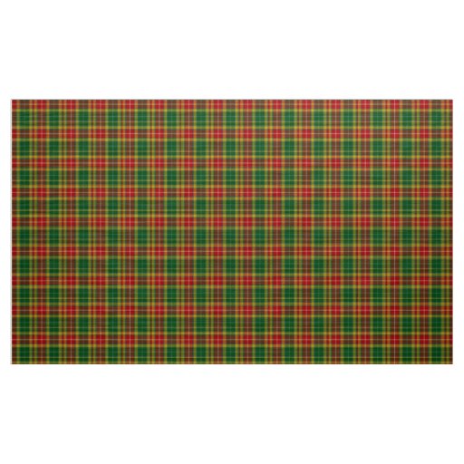 Buchanan Tartan Green Red Yellow Plaid Fabric