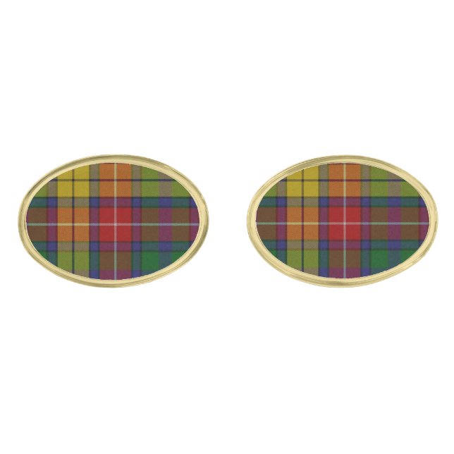 Buchanan Tartan Plaid Cuff Links (Front)