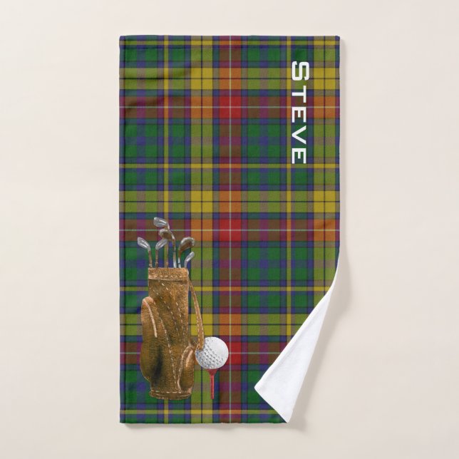 Buchanan Tartan Plaid Golf Towel (Hand Towel)