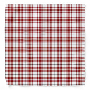 Buchanan tartan red white plaid bandana