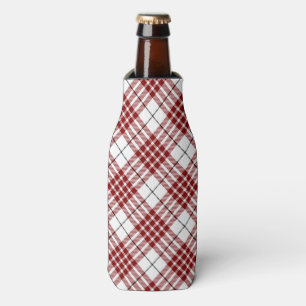 Buchanan tartan red white plaid bottle cooler