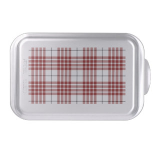 Buchanan tartan red white plaid cake pan
