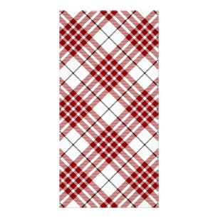 Buchanan tartan red white plaid card