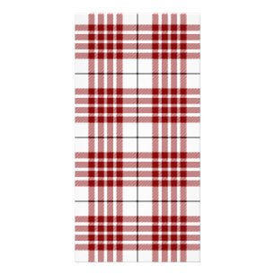 Buchanan tartan red white plaid card