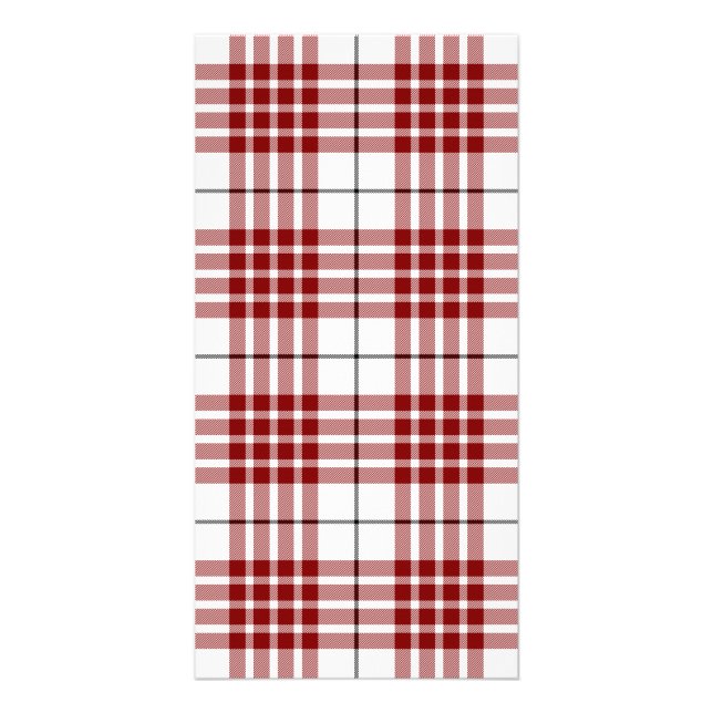 Buchanan tartan red white plaid card (Front)