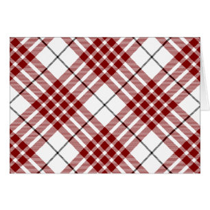 Buchanan tartan red white plaid cards