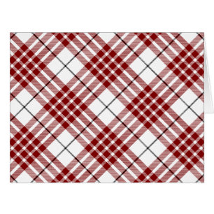 Buchanan tartan red white plaid cards