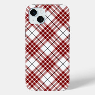Buchanan tartan red white plaid iPhone 15 plus case