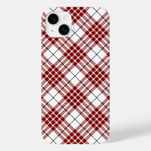 Buchanan tartan red white plaid Case_Mate iPhone 14 plus case