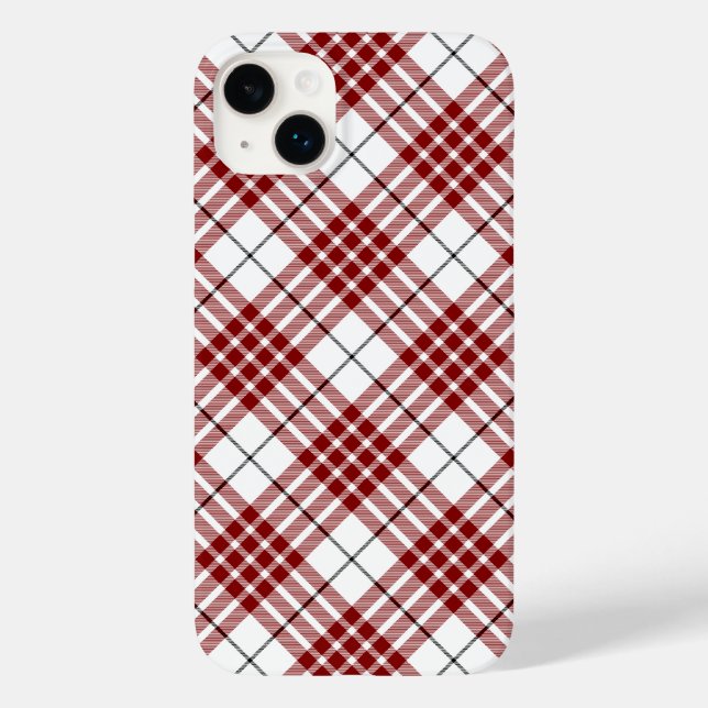 Buchanan tartan red white plaid Case-Mate iPhone case (Back)