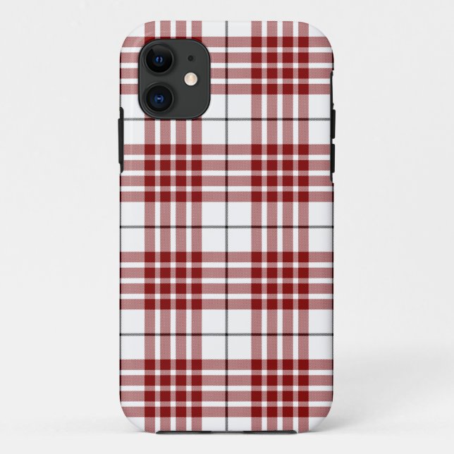 Buchanan tartan red white plaid Case-Mate iPhone case (Back)