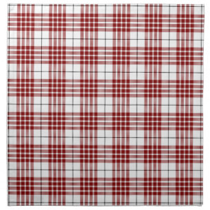 Buchanan tartan red white plaid cloth napkin