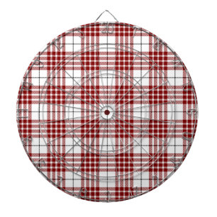 Buchanan tartan red white plaid dart board
