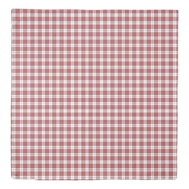 Buchanan tartan red white plaid duvet cover (Front)