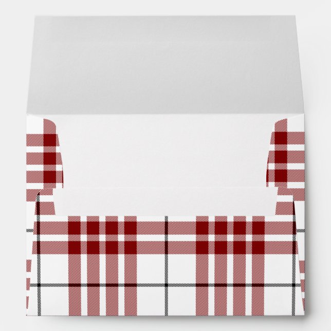 Buchanan tartan red white plaid envelope (Back (Bottom))