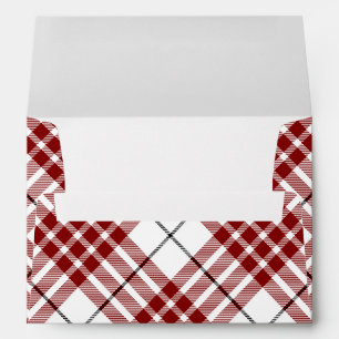Buchanan tartan red white plaid envelope