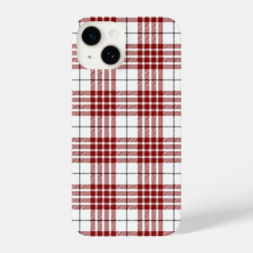 Buchanan tartan red white plaid iPhone 14 case