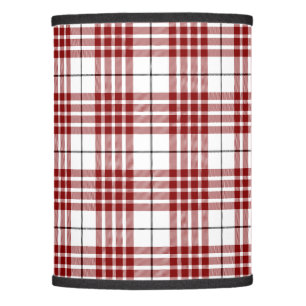 Buchanan tartan red white plaid lamp shade